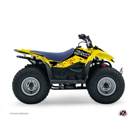 Karosszéria védő dekor matrica készlet Quad SUZUKI Predator Fekete/Sárga Széria