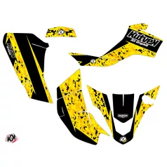   Karosszéria védő dekor matrica készlet Quad SUZUKI Predator Fekete/Sárga Széria