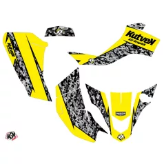   Karosszéria védő dekor matrica készlet Quad SUZUKI Predator Sárga Széria
