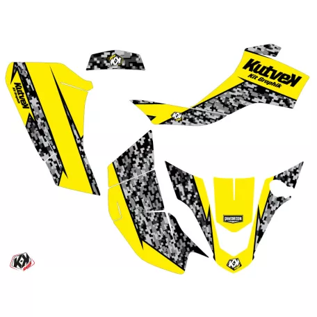 Karosszéria védő dekor matrica készlet Quad SUZUKI Predator Sárga Széria