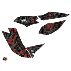   Karosszéria védő dekor matrica készlet Quad TGB Camo Fekete/Piros Széria