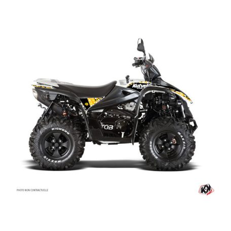 Karosszéria védő dekor matrica készlet Quad TGB Predator Fekete/Sárga Széria