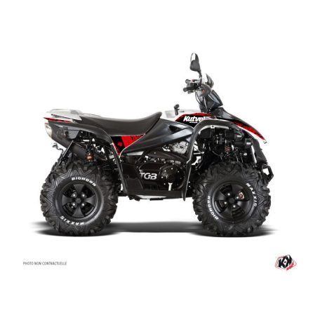 Karosszéria védő dekor matrica készlet Quad TGB Predator Piros/Fekete Széria