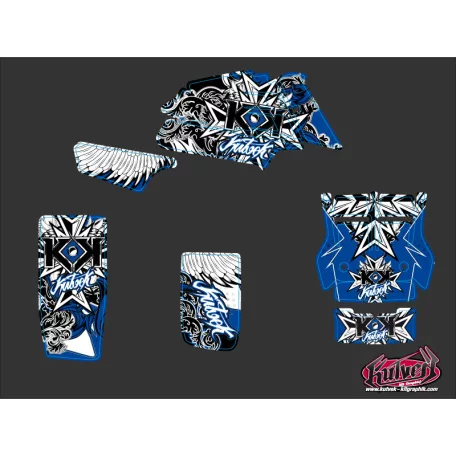 Karosszéria védő dekor matrica készlet Quad YAMAHA Demon Kék Széria