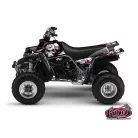 Karosszéria védő dekor matrica készlet Quad YAMAHA Trash Fekete/Rózsaszín Széria