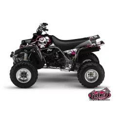   Karosszéria védő dekor matrica készlet Quad YAMAHA Trash Fekete/Rózsaszín Széria