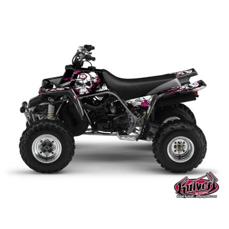Karosszéria védő dekor matrica készlet Quad YAMAHA Trash Fekete/Rózsaszín Széria