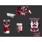 Karosszéria védő dekor matrica készlet Quad YAMAHA Demon Piros Széria