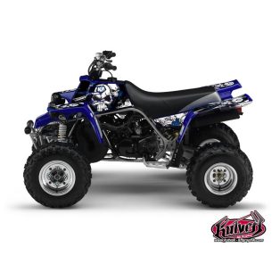   Karosszéria védő dekor matrica készlet Quad YAMAHA Trash Fekete/Kék Széria