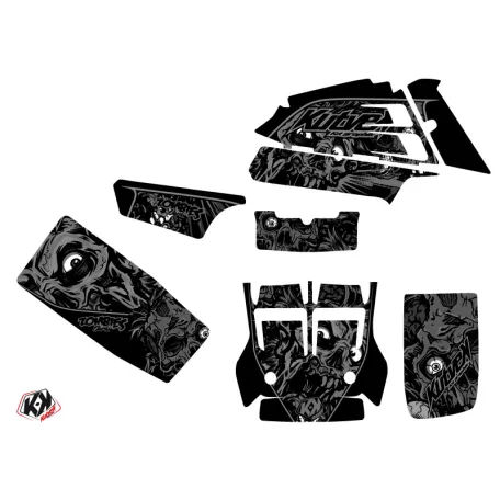 Karosszéria védő dekor matrica készlet Quad YAMAHA Zombies dark Fekete Széria