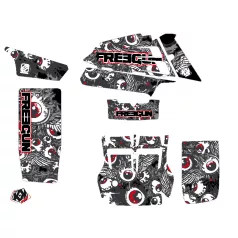   Karosszéria védő dekor matrica készlet Quad YAMAHA Freegun eyed Piros Széria