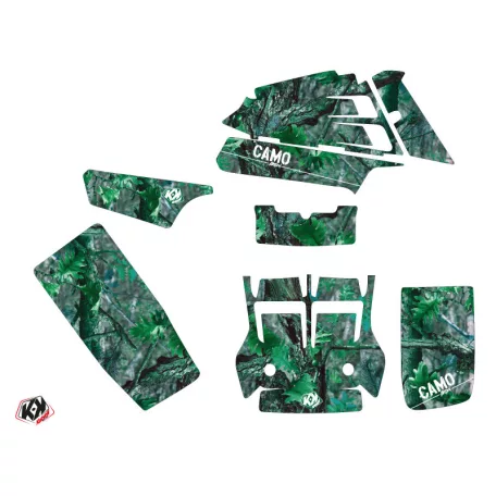 Karosszéria védő dekor matrica készlet Quad YAMAHA Camo Zöld Széria