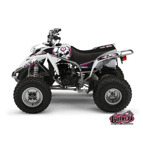 Karosszéria védő dekor matrica készlet Quad YAMAHA Trash Fekete/Rózsaszín Széria