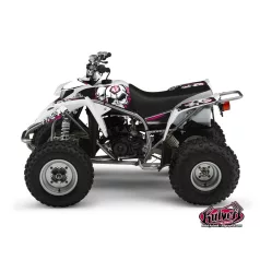   Karosszéria védő dekor matrica készlet Quad YAMAHA Trash Fekete/Rózsaszín Széria