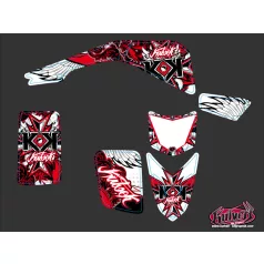   Karosszéria védő dekor matrica készlet Quad YAMAHA Demon Piros Széria