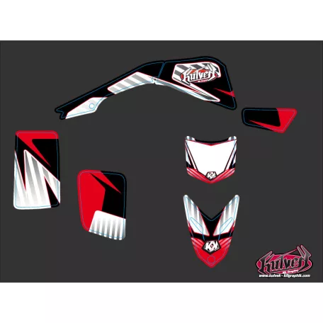 Karosszéria védő dekor matrica készlet Quad YAMAHA Factory Piros Széria