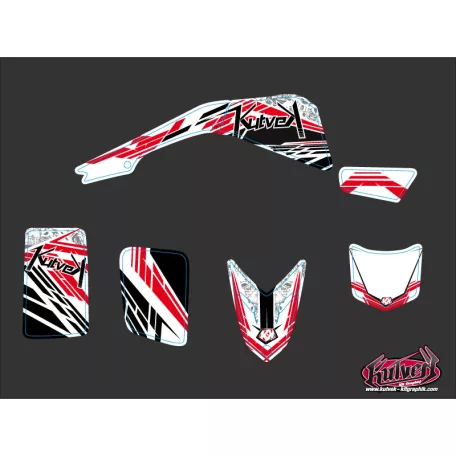 Karosszéria védő dekor matrica készlet Quad YAMAHA Spirit Piros Széria