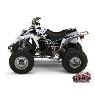   Karosszéria védő dekor matrica készlet Quad YAMAHA Trash Fekete/Kék Széria