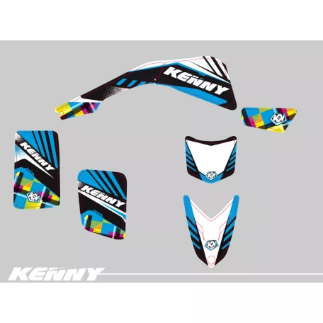 Karosszéria védő dekor matrica készlet Quad YAMAHA Kenny Kék Széria