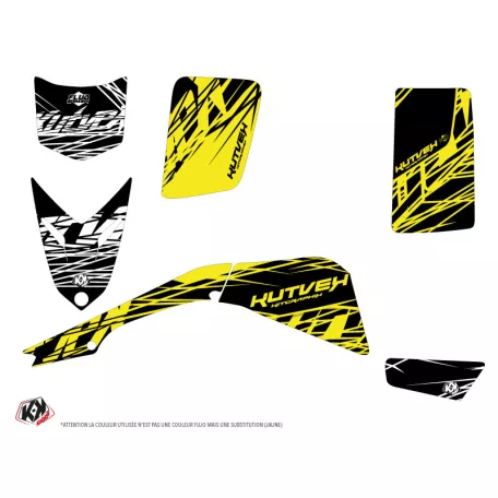 Karosszéria védő dekor matrica készlet Quad YAMAHA Eraser fluo Sárga Széria