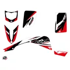 Karosszéria védő dekor matrica készlet Quad YAMAHA Stage Fekete/Piros Széria