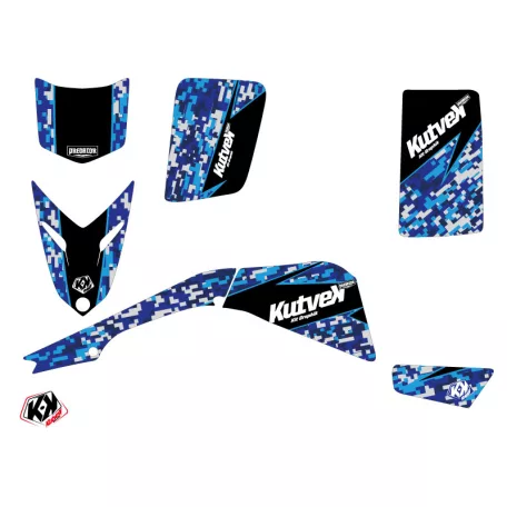 Karosszéria védő dekor matrica készlet Quad YAMAHA Predator Kék Széria