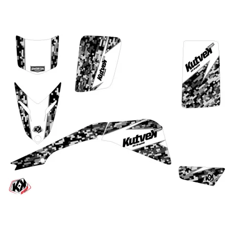 Karosszéria védő dekor matrica készlet Quad YAMAHA Predator Fehér Széria