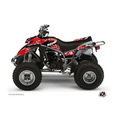 Karosszéria védő dekor matrica készlet Quad YAMAHA Predator Piros Széria