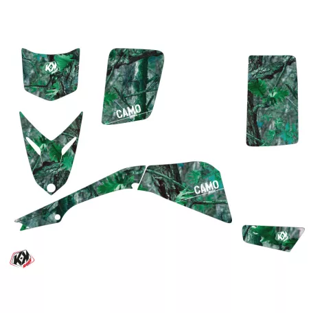 Karosszéria védő dekor matrica készlet Quad YAMAHA Camo Zöld Széria