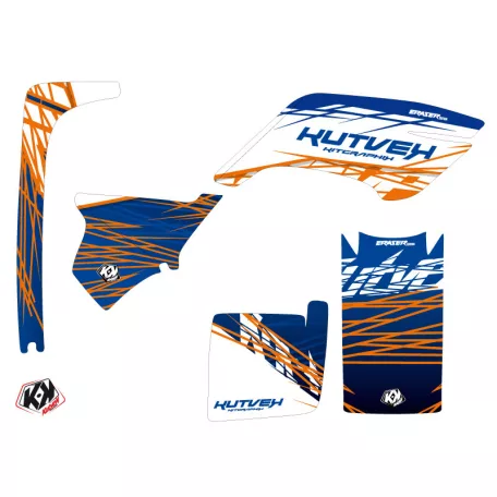 Karosszéria védő dekor matrica készlet Quad YAMAHA Eraser Kék/Narancs Széria