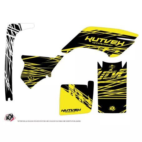 Karosszéria védő dekor matrica készlet Quad YAMAHA Eraser fluo Sárga Széria