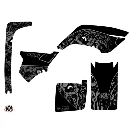 Karosszéria védő dekor matrica készlet Quad YAMAHA Zombies dark Fekete Széria