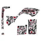 Karosszéria védő dekor matrica készlet Quad YAMAHA Freegun eyed Piros Széria