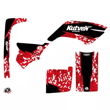 Karosszéria védő dekor matrica készlet Quad YAMAHA Predator Piros Széria