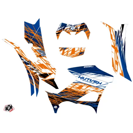 Karosszéria védő dekor matrica készlet Quad YAMAHA Eraser Kék/Narancs Széria