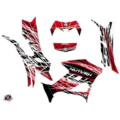   Karosszéria védő dekor matrica készlet Quad YAMAHA Eraser Piros/Fehér Széria