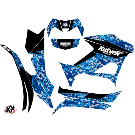 Karosszéria védő dekor matrica készlet Quad YAMAHA Predator Kék Széria
