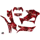 Karosszéria védő dekor matrica készlet Quad YAMAHA Camo Piros Széria