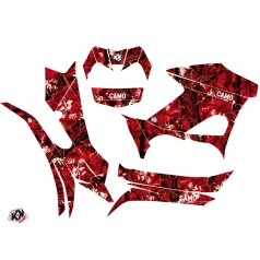   Karosszéria védő dekor matrica készlet Quad YAMAHA Camo Piros Széria