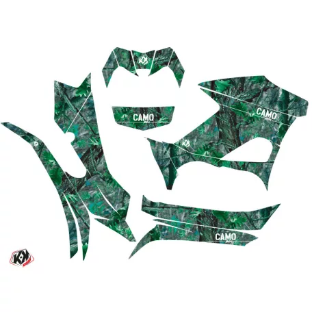Karosszéria védő dekor matrica készlet Quad YAMAHA Camo Zöld Széria