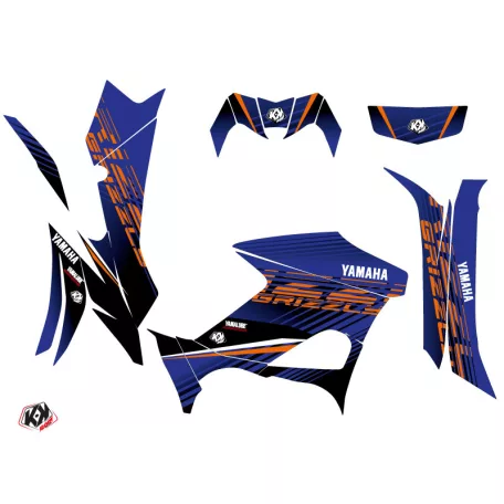 Karosszéria védő dekor matrica készlet Quad YAMAHA Flow Narancs Széria