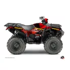 Karosszéria védő dekor matrica készlet Quad YAMAHA Wild Piros Széria