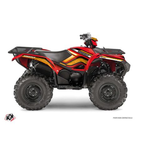 Karosszéria védő dekor matrica készlet Quad YAMAHA Intense Piros/Narancs Széria