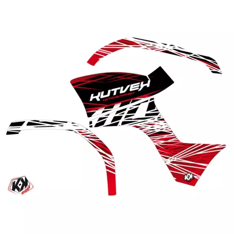 Karosszéria védő dekor matrica készlet Quad YAMAHA Eraser Piros/Fehér Széria