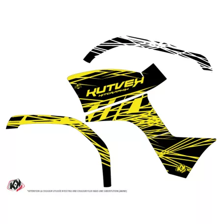 Karosszéria védő dekor matrica készlet Quad YAMAHA Eraser fluo Sárga Széria