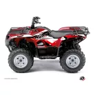 Karosszéria védő dekor matrica készlet Quad YAMAHA Stage Fekete/Piros Széria