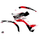 Karosszéria védő dekor matrica készlet Quad YAMAHA Stage Fekete/Piros Széria