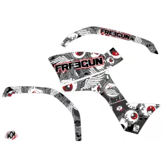   Karosszéria védő dekor matrica készlet Quad YAMAHA Freegun eyed Piros Széria