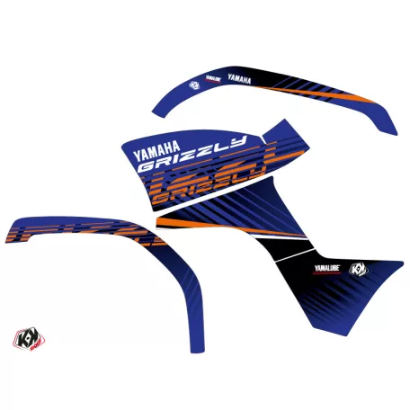Karosszéria védő dekor matrica készlet Quad YAMAHA Flow Narancs Széria