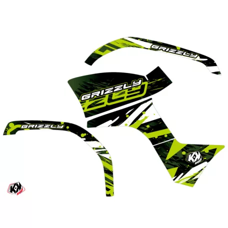 Karosszéria védő dekor matrica készlet Quad YAMAHA Wild Zöld Széria
